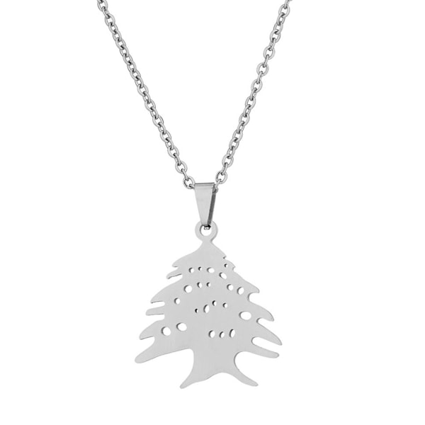 Gör ett statement med stil: Snyggt Libanon-kartan halsband Silver