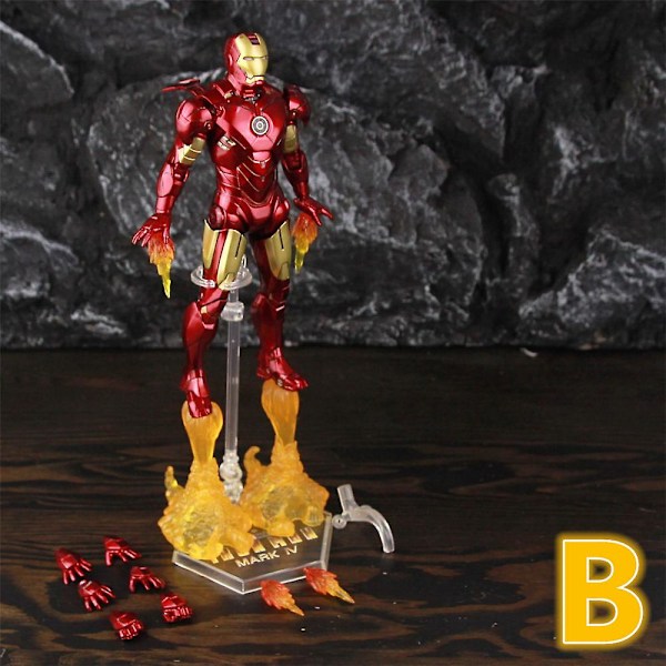 ZD Toys Marvel Iron Man Mk1 Mk2 Mk3 Mk4 Mk5 Mk6 Mk7 Mk42 Mk43 7\" Film Actionfigur Iron-man Mark 1 2 3 4 5 6 7 42 43 Legends C MK4 B - Loose