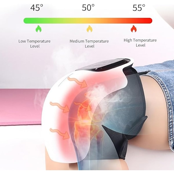 Trådlös Knämassager med Infraröd Värme - Lindra Smärta