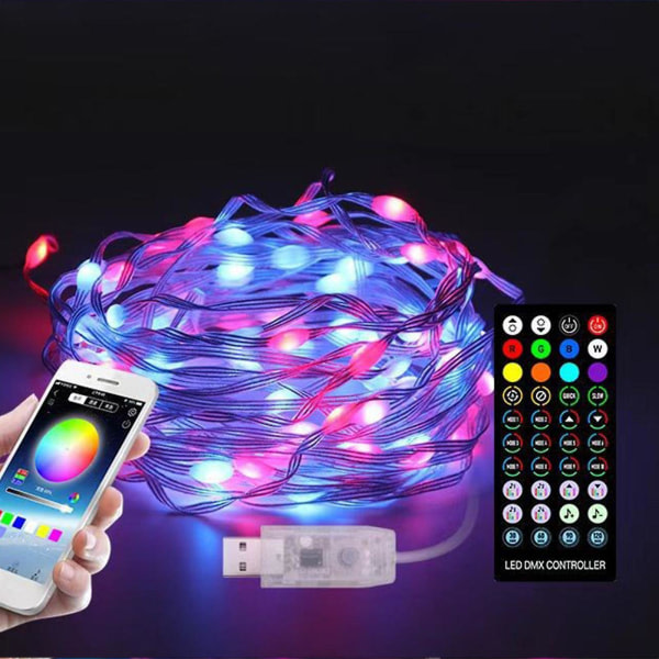 Julepyntsalg 200 tommer 50 stk LED regntett USB P