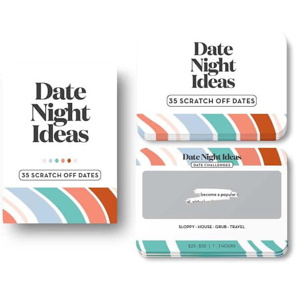 Romantiske pargaver - Sjov og eventyrlig date night-boks - Skrab kort med spændende ideer til par: Kæreste, kæreste, nygift