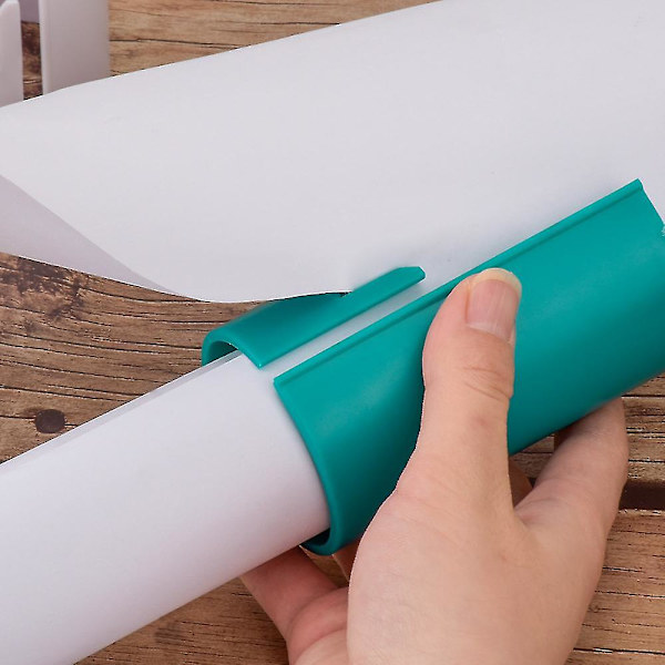 Presentpappersskärare Skärare Papper Glidande Skärverktyg Rullpappersskärare Verktyg Presentpappersskärare Blå Vit För dekoration Present Julpaket