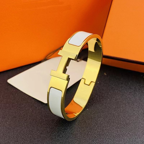 H armbånd dame 18K roségull H bokstav spenne menn og kvinner H bred og smal versjon armbånd H armbånd