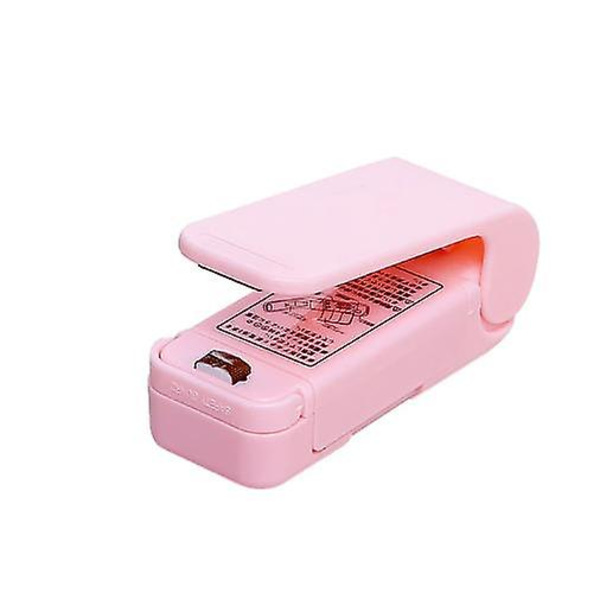 Mini Varmepose Emballage Forseglingsmaskine Bærbar Plastikpose Klips Forseglingsmaskine Mad Opbevaring Forseglings Snack Forseglings Køkkenudstyr Rosa