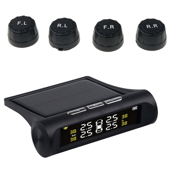 USB eller solcellsladdning bil TPMS däcktrycksövervakningssystem-FA3-