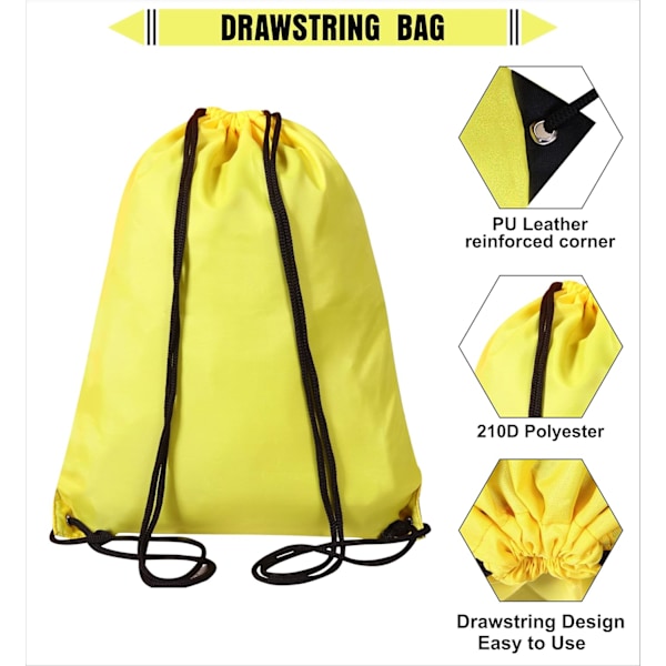 2-pack dragsnöre sportväskor, gymnastikpåsar för män kvinnor, simväska för resor, strand, skola, semester, lämplig för sport, barn, pojkar, flickor
