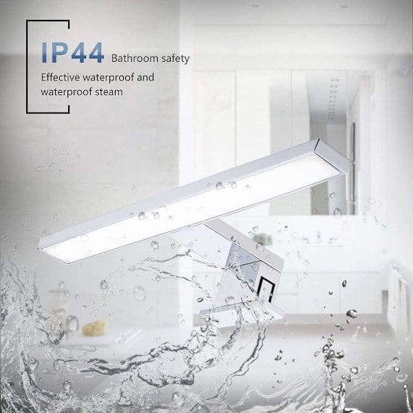 LED-spejllampe spejl med belysning 5W 30 CM badeværelseslampe til spejlskab badeværelse 6000K neutral hvid badeværelseslampe spejllampe