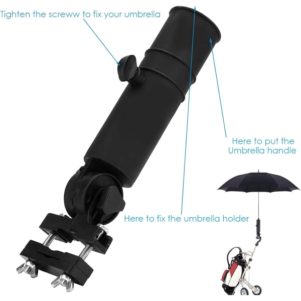 Universal Golf Umbrella Holder, Adjustable Golf Cart Small