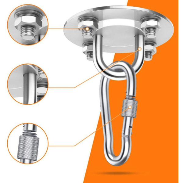 Takkrokki, riipputuoli premium ruostumattomasta teräksestä valmistettu kiinnitys 400 kg kantavuus