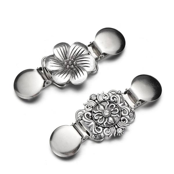 Blomster Cardigan Clip Sjal Brosch And Clip 2