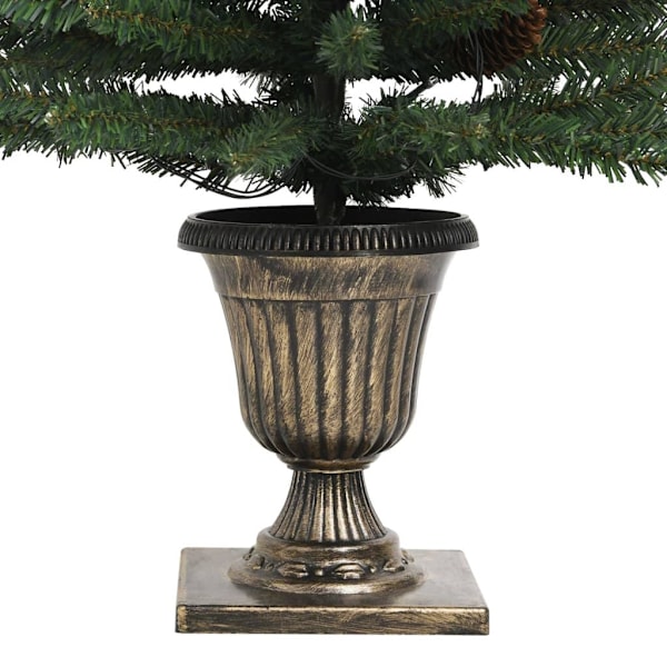vidaXL Kunstige juletre 2 stk med krans, lyslenke og LED-lys Grön 5300