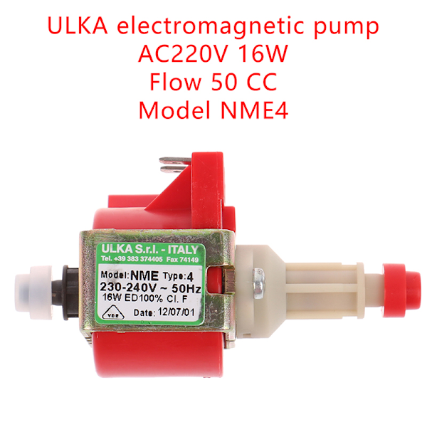 Italiensk ULKA magnetpump AC220V 16W Flöde 50 CC Modell NME4D