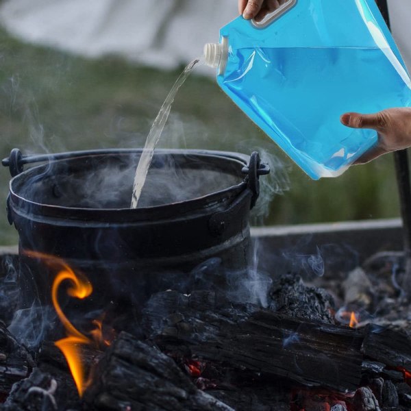 Sammenklappelig vandtank, drikkevandstank sammenklappelig (2 x 5 L + 2 x 10 L)