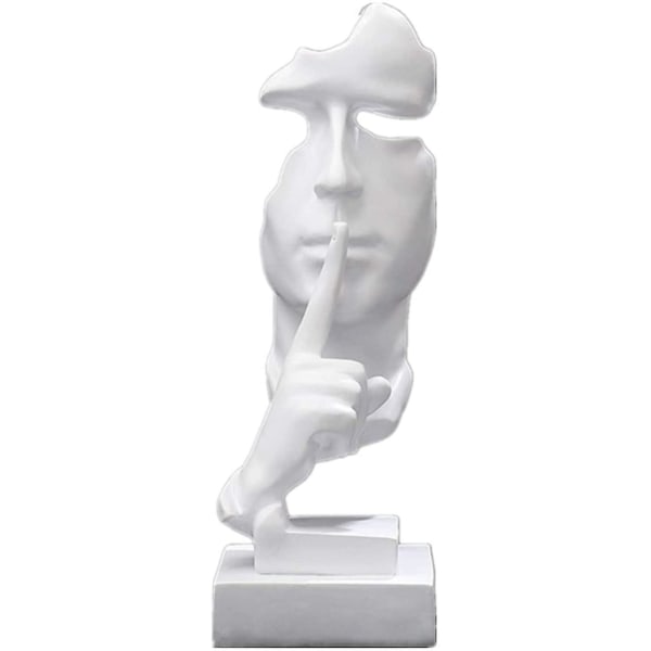 31cm Stillhet er gull tenker statue, moderne og enkel harpiks