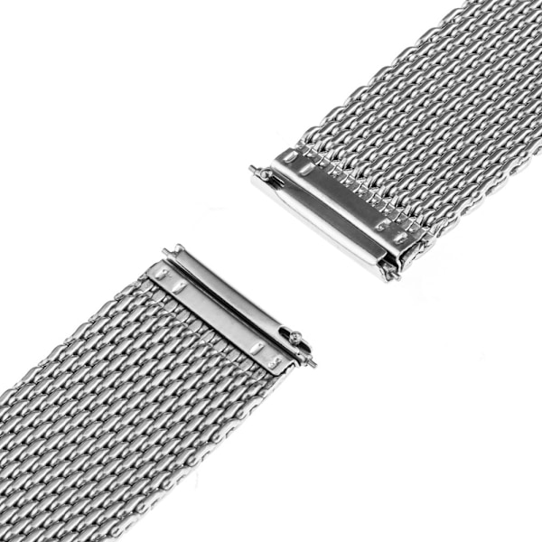 Mesh klokkearmbånd Sølv Silver 22mm