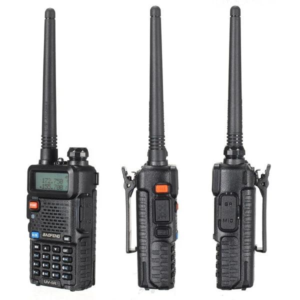 Baofeng UV-5R VHF UHF Dobbelbånds Walkie Talkie Komradio Jaktradio black 440