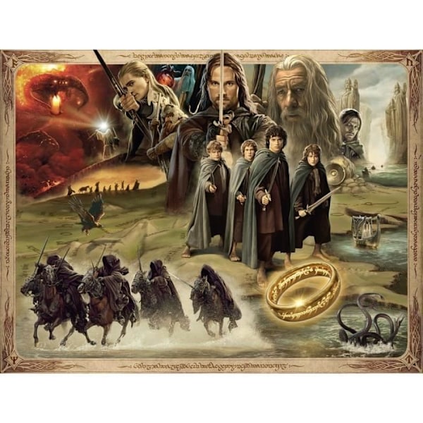 Ravensburger 2000 palan palapeli - Sormuksen Saattue / Taru Sormusten Herrasta - Sarjakuvat ja sarjakuvat
