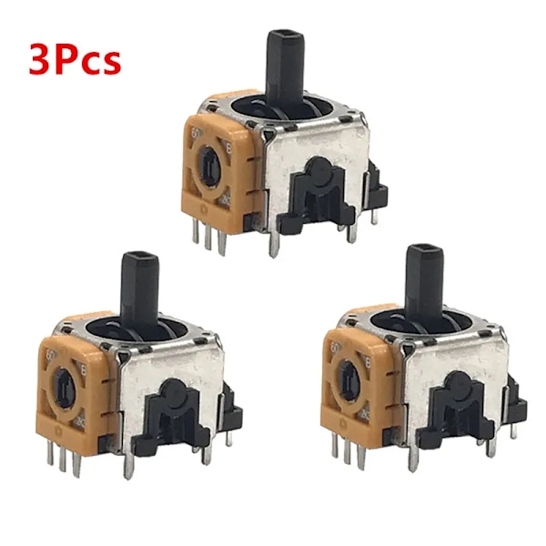 10st/5/1st 3D analog sensormodul ersättningskontroller Joystick Axis Analoga tumpinnar Reparationstillbehör för PS5 Yellow 3Pcs