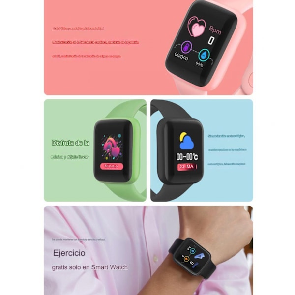 Smartklocka Sportklocka Herr Dam Bluetooth NFC Blodtryck H