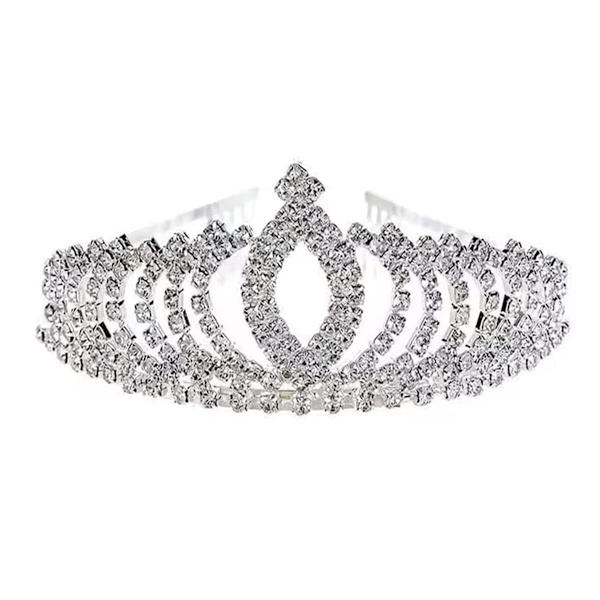 Nyhet Prinsess Tiara Sparkle Kristall Rhinestone Barnkrona