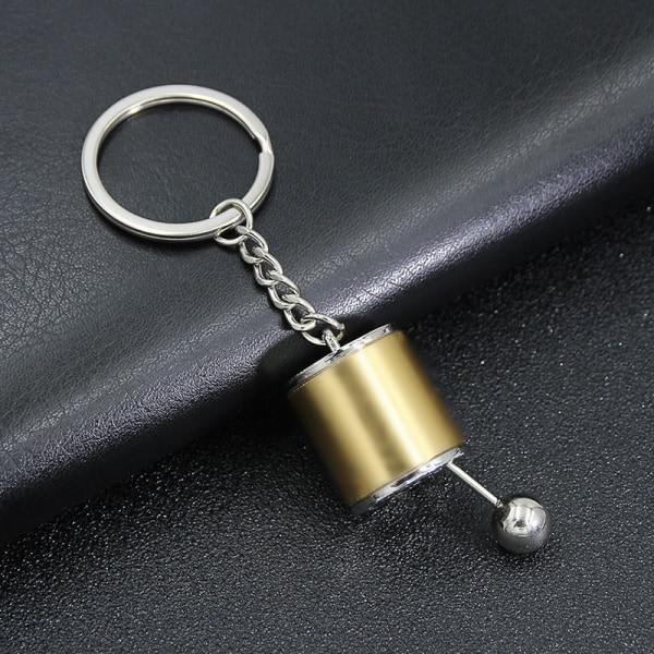 Polering Gear Knob Nøglering (Farve: Guld)
