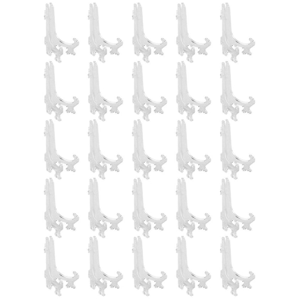 25 stk Klar Staffeli Stativ Rund Tallerken Stativ Billeder Display Stativ Transparent Tallerkenholder