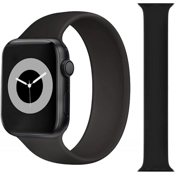 Elastisk Sportsarmbånd Apple Watch 38/40/41mm - Sort Black Medium