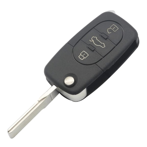 Bilnyckelfodral med 3 knappar för Audi CR1620 Svart black one size