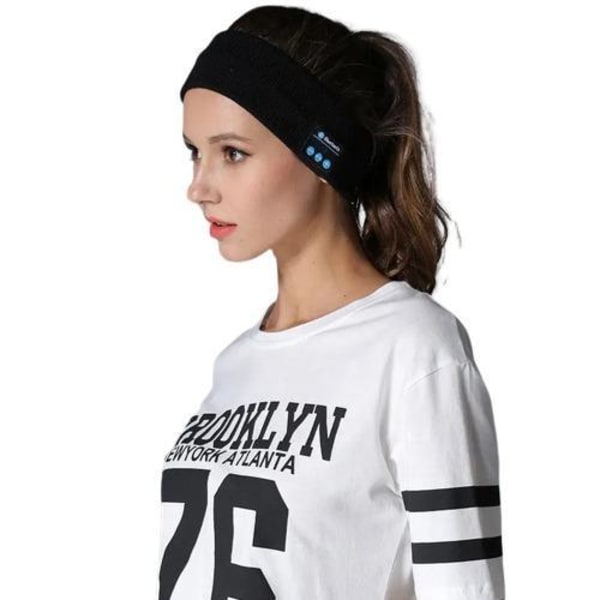 Pannband - Sömnheadset - Bluetooth med mikrofon black bluetooth