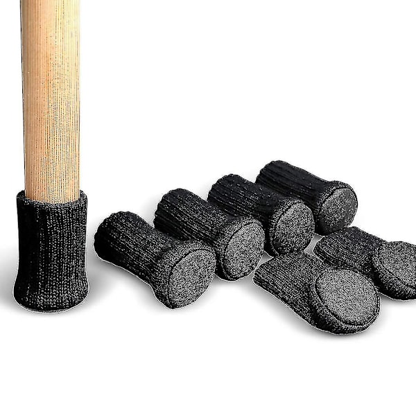 24 st Stolsstrumpor Möbelstrumpor Halkfria Elastiska Stolsbensstrumpor, Stickade