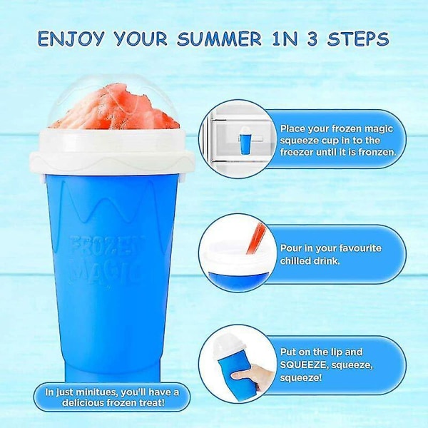 Slush Ice Maker - Slushy Maker, Frozen Magic Smoothie Cup, Slushy Maker Mugg, Slushy Maker Mugg til forfriskende, Ice Maker Alternativ