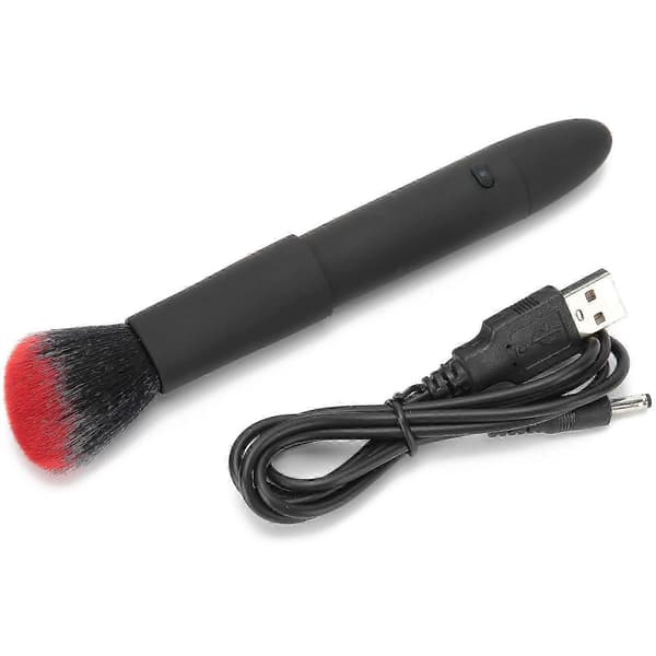 USB Genopladelig Makeupbørste Formet Massager Vibrator 10 Hastigheds Vibrationsmassagestav-FA-