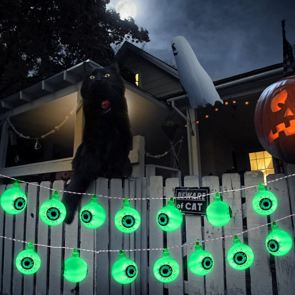 14,7 fot 30 LED Halloween-dekorasjoner øyestrenglys dekor