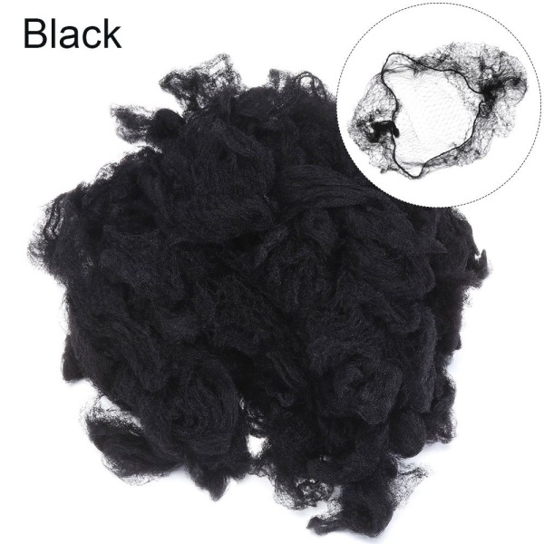 50 stk usynlig hårnett fint mesh parykknett ballett snood SVART black