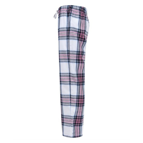 SF Minni Lapset/Lapset Tartan Lounge Housut 5-6 Vuotta Valkoinen/Vaaleanpunainen Ruutu 5-6 Years White/Pink Check