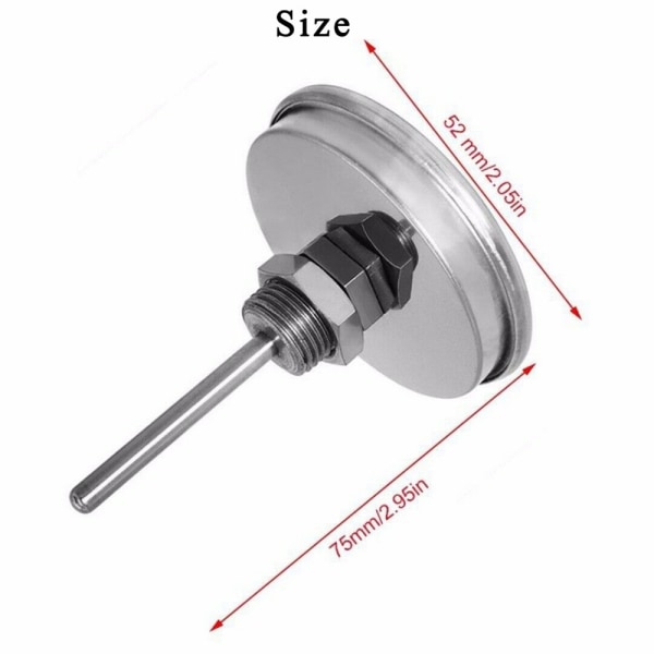 300 ℃ 2'' Stål Grill BBQ Ryger Grill Termometer Temperatur