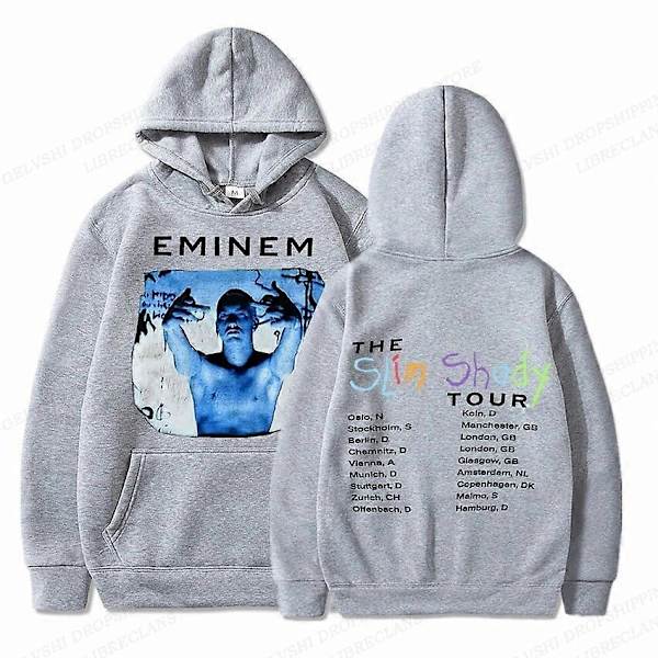 Hip Hop Eminem Hoodie Män Kvinnor Mode Hoodies Barn Hoodies Kvinnor Tröjor Pojke Coats Slim Shady Tröjor Rappare Kläder Punk 2DF504430-Svart[HK] L