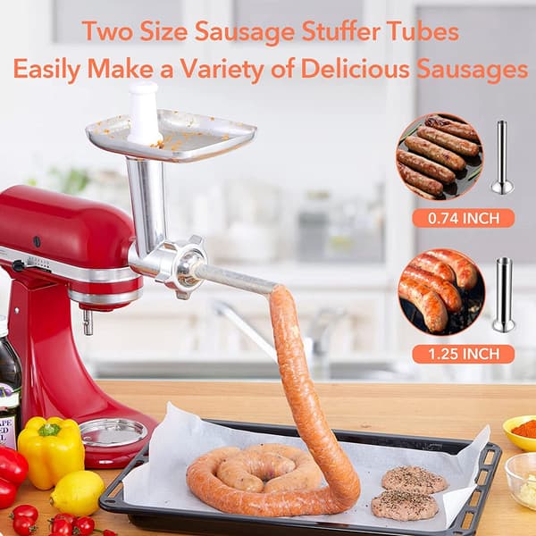 Kødsliber tilbehør Pølsehorn tilbehør til KitchenAid køkkenassistent Fuldmetal kødsliber til mad-FA-