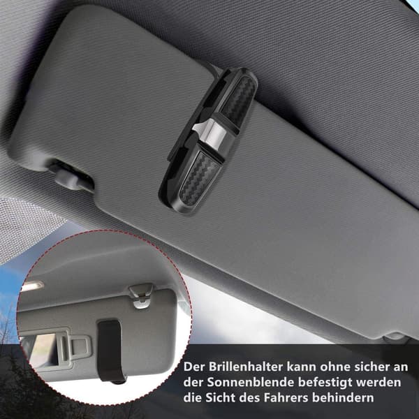 Bilbrilleholder, 2-pakning solbrilleholder bil, solbriller-FA3-