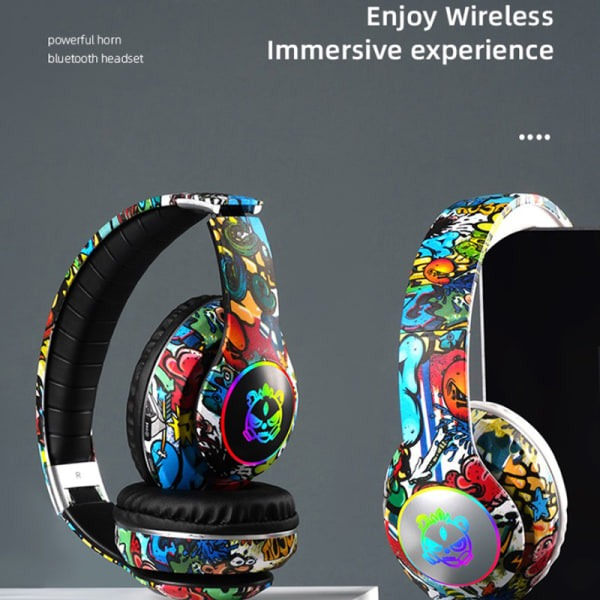 Trådløse headset med blinkende lys for barn White