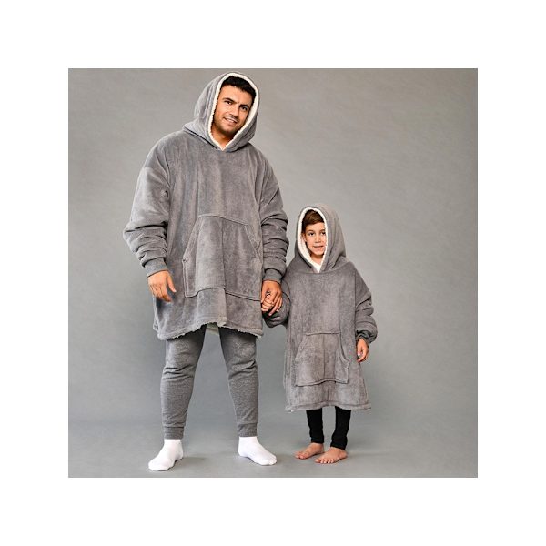 Oversized Hoodie med Hætte - Filt gray 780