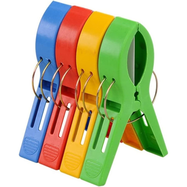 8 x Store XXL Tøj Klemmer Klemmer - Premium Jumbo Strand