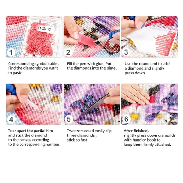 Timanttimaalaus / Diamantmålning 30x40cm - Leijona Eläin Maginen multicolor