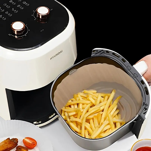 Airfryer silikonmatta, återanvändbar korgmatta, non-stick cirkulär mikrovågsugnsmatta, ugnsfoder, direkt leverans 3 stycken grön 3 pieces of green No,