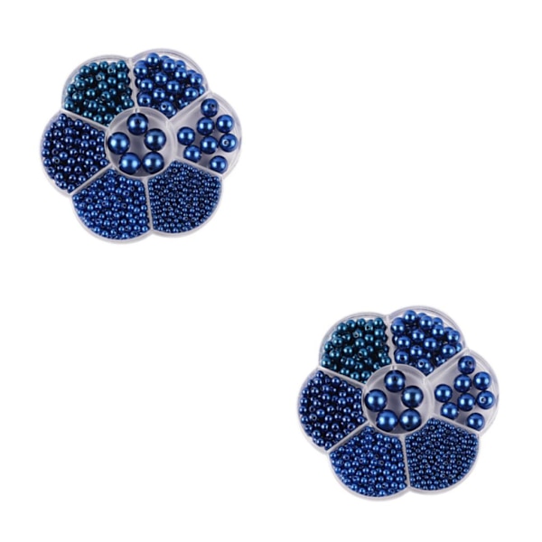 1/2/3/5 1150 st DIY-pärlor för att göra vackra smycken blå blue 2PCS