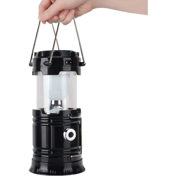 Outdoor Solar LED Camping Lantern and USB Flashlight, Suitable