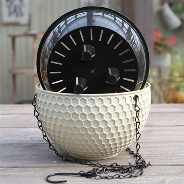 Blomsterpotte Hjemme Hage Balkong Hengeplante Potte Krok Kurv Henge Potte Blomsterpotter Kaffe Coffee Large