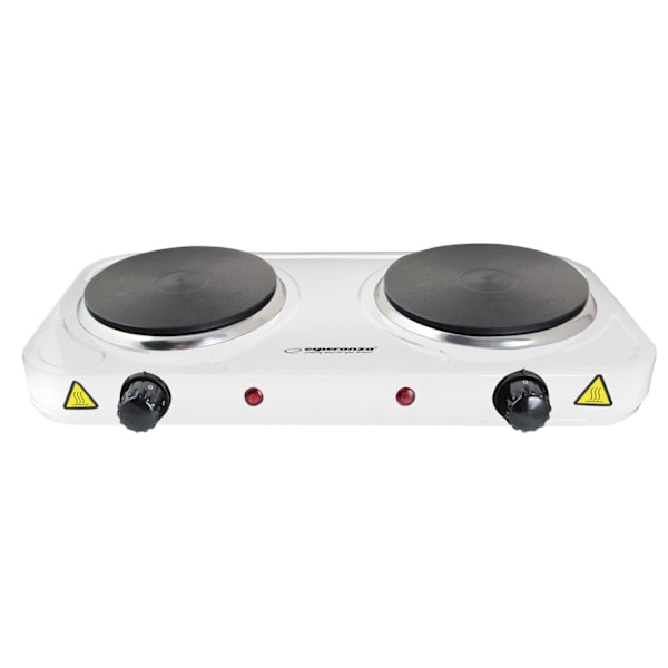 Dubbel Kokplatta: 5 Temperaturinställningar, Termostat, Non-stick white 2562