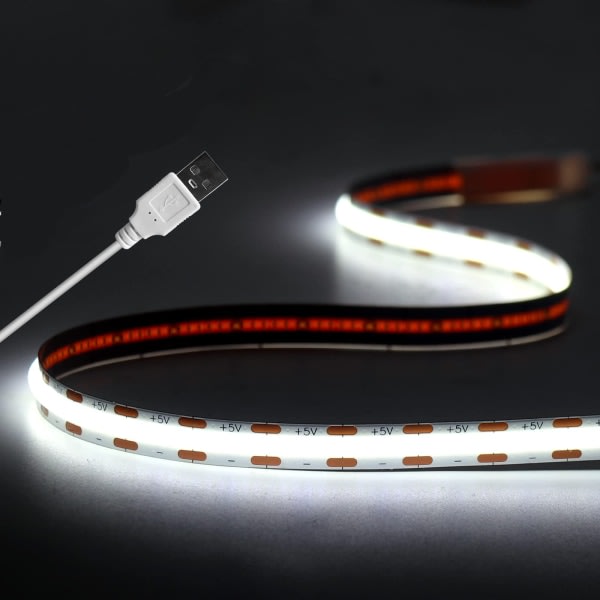 USB LED-bakgrundsbelysning för TV, 400 LED-lampor, kallvitt 6500K, dimbar LED-list