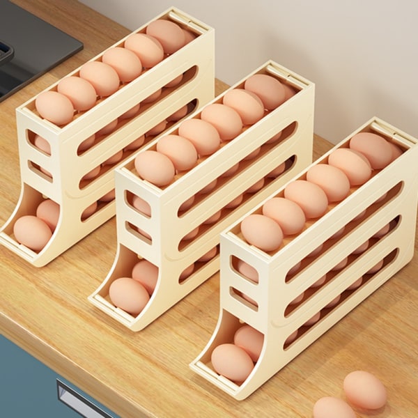 Automatisk skubbar æggebakke med stor kapacitet bærbar æggebakke til udendørs brug-WELLNGS Cream